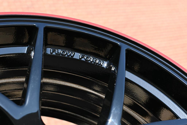 Dai SKY Gloss Black red rim New(4pcs) 5x114.3 18x8 Rim Subaru WRX STI Rim Honda Civic Mazda 3 7558 Rim crv rav4 wheel in Tires & Rims in Toronto (GTA) - Image 2