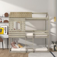 Harper Orchard Ottoville Kids Twin Over Twin Bunk Bed