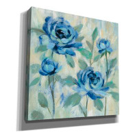 Winston Porter Winston Porter 'Brushy Blue Flowers I' By Silvia Vassileva, Canvas Wall Art