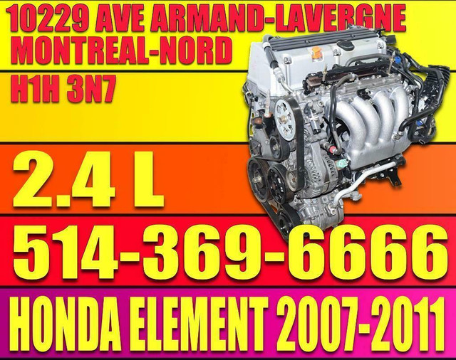 Moteur Honda Element 2007 2008 2009 2010 2011 K24A8 Avec installation, 07 08 09 10 11 Honda Element Engine, 2.4 VTEC in Engine & Engine Parts in Québec - Image 4