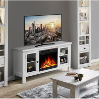 R.W.FLAME  TV Stand for TVs up to 58" with Electric Fireplace Included