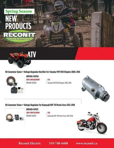 Harley, Honda, Yamaha Motor cycle starter and stator coil