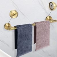 NIERBO 7 Pieces 24inch Brushed Gold Bathroom Hardware Set