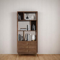 RARLON All solid wood combination bookcase storage cabinets modern simple with drawers