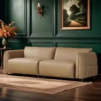ABPEXI 110.24" Khaki Technical cloth Modular Sofa cushion couch