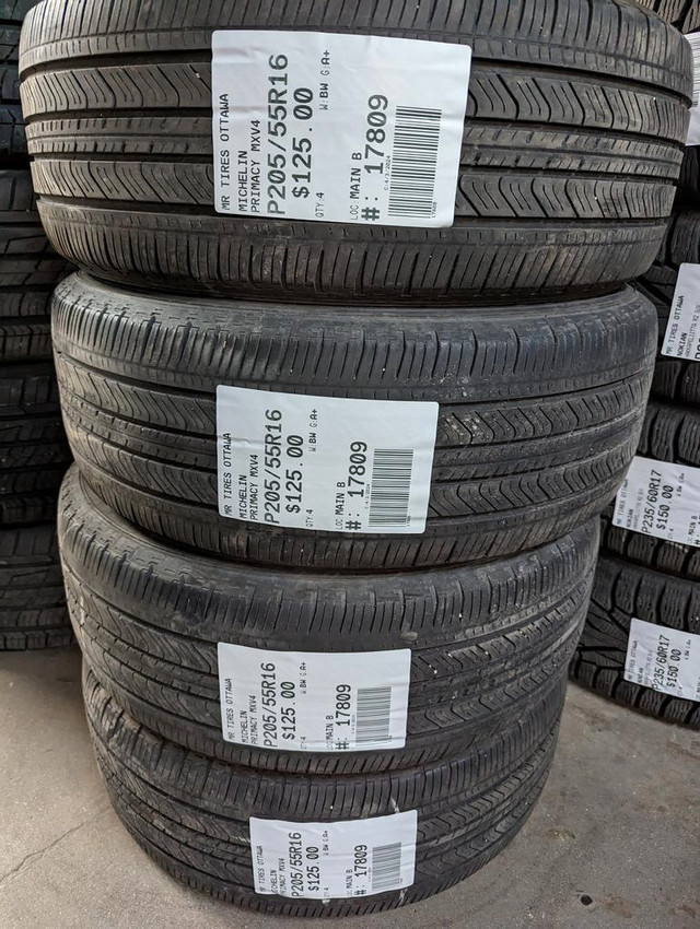 P205/55R16  205/55/16  MICHELIN PRIMACY MXV4 ( all season summer tires ) TAG # 17809 in Tires & Rims in Ottawa
