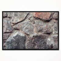 East Urban Home 'Natural Granite Stone Texture' Floater Frame Photograph on Canvas