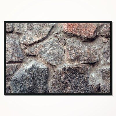 East Urban Home 'Natural Granite Stone Texture' Floater Frame Photograph on Canvas in Painting & Paint Supplies