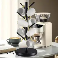 Rubbermaid Mug Holder Tree,New Upgraded 360° Rotated 8 Hooks Coffee Cup Holder For Counter,Wood Coffee Mug Rack Standing