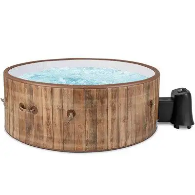 Costway Costway 72" Inflatable Hot Tub Spa With 120 Air Jets Electric Heater Pump Manual Air Pump