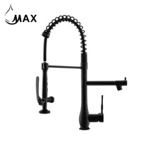 Pre-Rinse Kitchen Faucet Chef Style Pull-Down With Separate Pot Filler Spout Matte Black 22