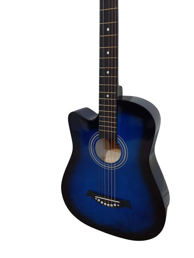 Minor Error-Left handed Acoustic Guitar 38 inch for Beginners, Children Blue SPS334LF in Guitars in City of Montréal - Image 3