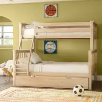 Max & Lily Solid Wood Bunk Bed with Trundle Bed