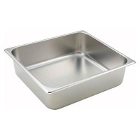 Winco Winco 2/3 Size Straight-Sided Steam Table / Hotel Pan, 25 Gauge, 4" Deep