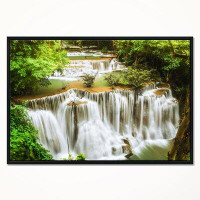 East Urban Home 'Huymea Kamin Waterfall' Floater Frame Photograph on Canvas
