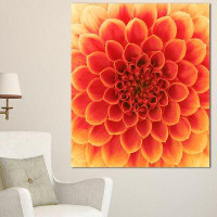 Design Art 'Abstract Orange Flower Design' Photographic Print on Wrapped Canvas