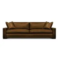 Eleanor Rigby Urban Cowboy 108" Genuine Leather Square Arm Sofa