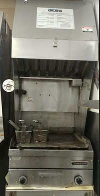 Giles flat top grill - ventless hood system - refurbished with warranty