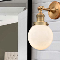 Beachcrest Home Clementina 1-Light Dimmable Bath Sconce