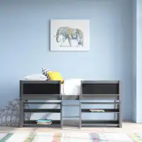 Viv + Rae Iacovelli Twin Size Low Loft Bed With Two Movable Shelves And Ladder