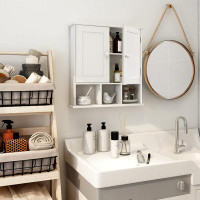 Wildon Home® Bathroom Wall Cabinet with 2 Door and Adjustable Shelves