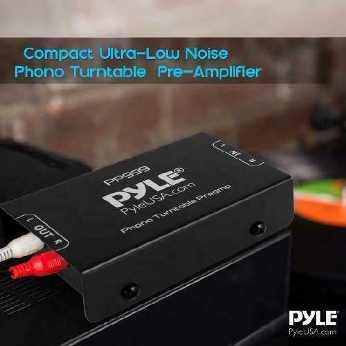 Pyle Compact Phono Turntable Preamp - Ultra-Low Noise Audio Pre-Amplifier with 12-Volt Power Adaptor - PP999 in General Electronics in Québec