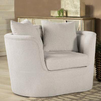 Alma Kamilah Upholstered Chair with Camel Back Beige