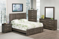 March Madness!!  Canadian Made Sophisticated Style, 5 Pc Queen Grey bedroom set.