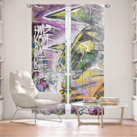 East Urban Home Lined Window Curtains 2-panel Set for Window Size by Martin Taylor - Graffiti 4