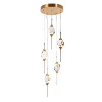 Everly Quinn Barbra 5 - Light Brass LED Pendant