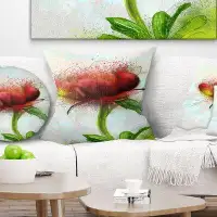 Made in Canada - East Urban Home Floral Cute Watercolor Flower Pillow