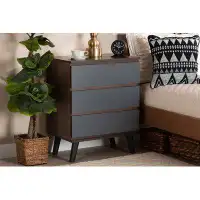 Latitude Run® Lefancy Heleena Modern and Contemporary Two-Tone Wood 3-Drawer Bedroom Chest