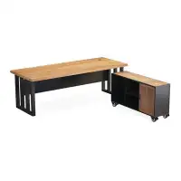 Fit and Touch Rectangle Writing Desk with and Cabinet