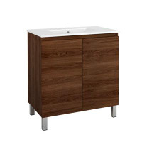 Ebern Designs Ebern Designs 36" Sunset Vanity Cabinet, Oak Finish With Basin Included