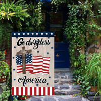 The Holiday Aisle® God Bless America 4Th Of July Garden Flag Vertical Double Sided Print Art Memorial Day Garden Flag, I