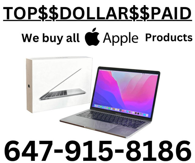 GET INSTANT CASH - HARD TO BEAT CASH-Macbook air/Macbook pro ipad pro/ipad mini, apple watch ,iphone 15pro/pro max in Laptops in Toronto (GTA)