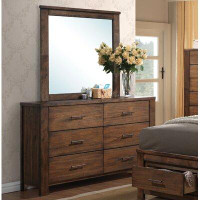 Union Rustic Kehlani 6 Drawer Double Dresser with Mirror
