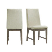 Birch Lane™ Grey Upholstered Side Chair in Cream