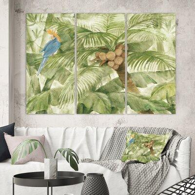 Made in Canada - East Urban Home 'Tropical Canopy I Green' Painting Multi-Piece Image on Canvas in Painting & Paint Supplies