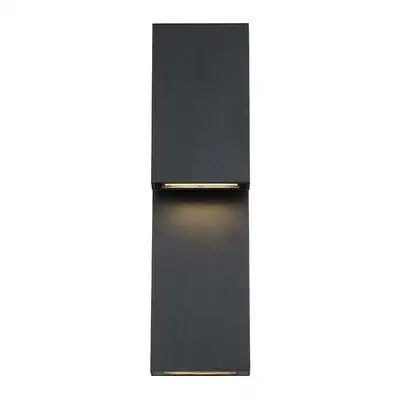 With its minimalist silhouette and bold angular design this streamlined outdoor wall sconce brings s...