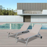 Latitude Run® Enjoy The Outdoors In Comfort And Style With Our Set Of 2 Lounge Chairs For Outside, Featuring 5 Adjustabl