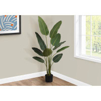 Primrue Artificial Plant, 60" Tall, Indoor, Faux, Fake, Floor, Greenery, Potted, Decorative, Green Leaves