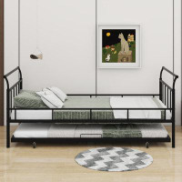 Winston Porter Dravin Full Size Metal Daybed And Twin Size Trundle