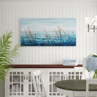 Highland Dunes 'Plants by the Water I' Oil Painting Print on Wrapped Canvas