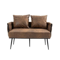 Ebern Designs Modern Upholstered Arm Sofa Tufted Sofa With Metal Frame