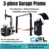 NEW Tire Machine + Wheel Balancer + Car lift / car hoist  9000LBS certified garage mechanic equipment  3 pieces combo