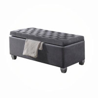 Latitude Run® Upholstered Modern Bench Storage in Fabric