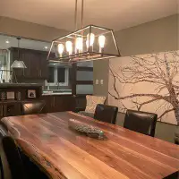 Made in Canada - Tree Line Furniture Walnut Solid Wood Dining Table