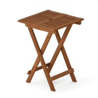 Loon Peak Ermont Folding Solid Wood Bistro Table