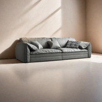 ULTORU 94.45" 100% Polyester Modular Sofa cushion couch